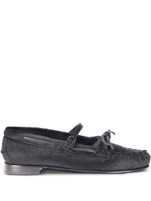 Hereu Lorea calf-hair flat pumps - Black - zdjęcie produktu nr 1