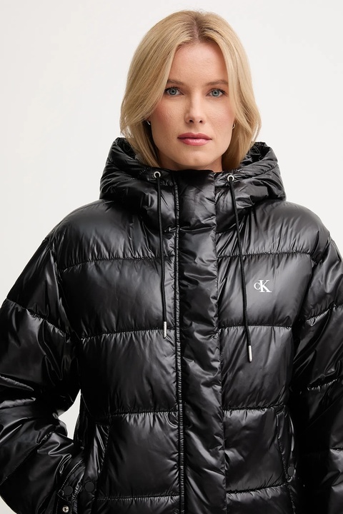 Calvin Klein Jeans kurtka kolor czarny przejściowa LV047D505G - zdjęcie produktu nr 2