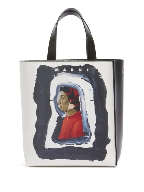 Marni mini Museo North-South tote bag - White - zdjęcie produktu nr 1