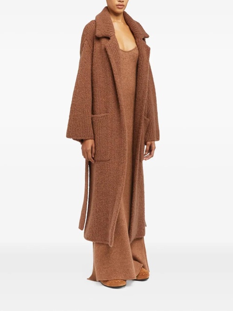 Alanui ribbed belted coat - Brown - zdjęcie produktu nr 2