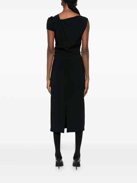 Givenchy draped-detail one-shoulder midi dress - Black - zdjęcie produktu nr 2