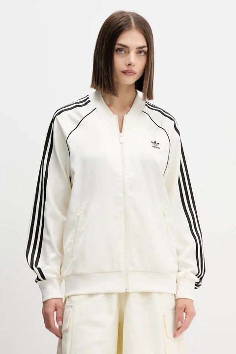 adidas Originals bluza Sst Satin Tt damska kolor beżowy z aplikacją KH1567 - zdjęcie produktu nr 1