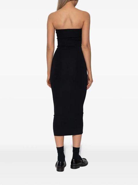 ENTIRE STUDIOS strapless ribbed midi dress - Black - zdjęcie produktu nr 1