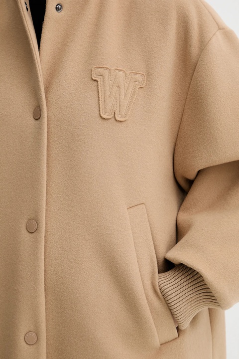 Weekend Max Mara kurtka bomber z dodatkiem wełny ADORNI kolor zielony przejściowa 2525486012600 - zdjęcie produktu nr 2