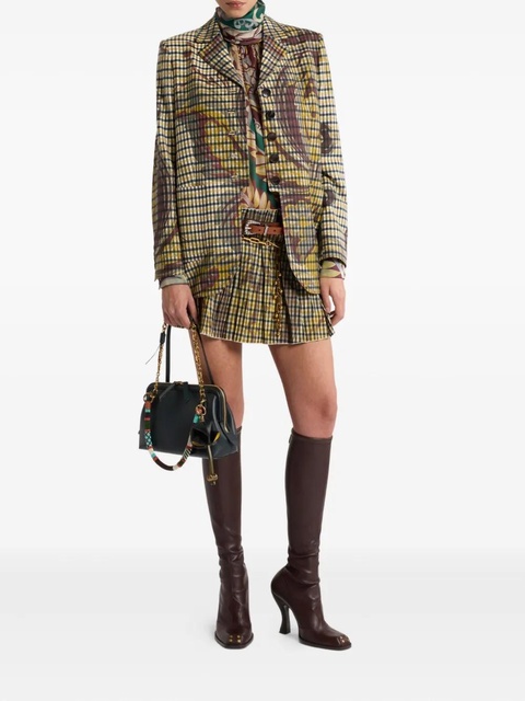 ETRO gingham floral-print jacket - Yellow - zdjęcie produktu nr 1