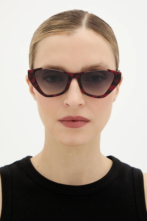 Moschino okulary przeciwsłoneczne damskie kolor bordowy MOS197/S - zdjęcie produktu nr 2