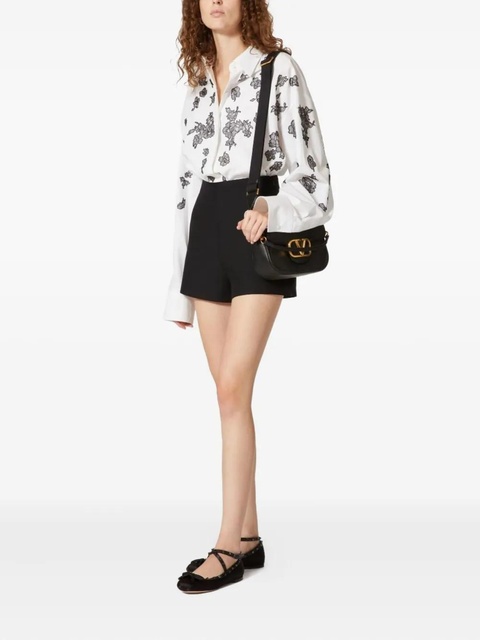 Valentino Garavani VLogo leather shoulder bag - Black - zdjęcie produktu nr 2