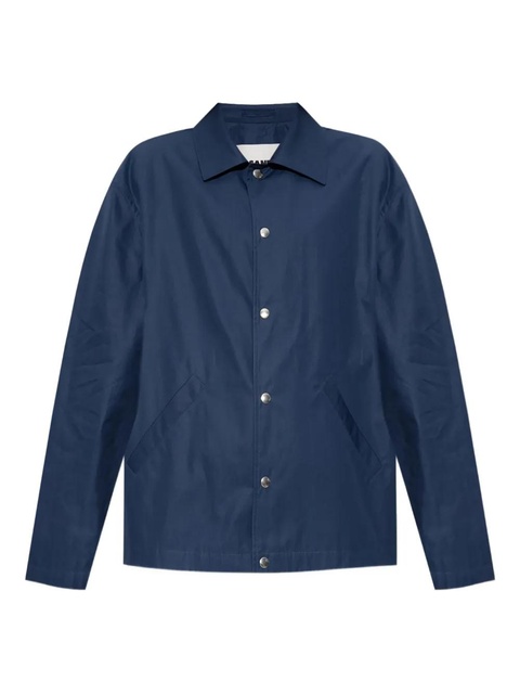 Jil Sander press-stud shirt jacket - Blue - zdjęcie produktu nr 1