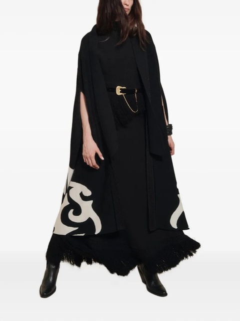 Johanna Ortiz tie-neck cape - Black - zdjęcie produktu nr 2