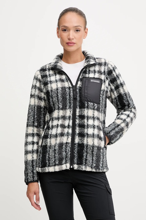 Columbia bluza outdoorowa West Bend damska kolor czarny wzorzysta 2085854 - zdjęcie produktu nr 1