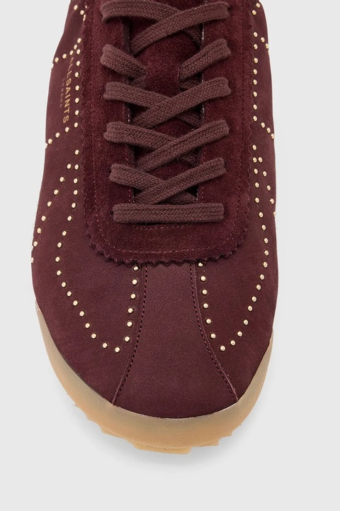 AllSaints sneakersy skórzane KENNY STUD RUNNER damskie kolor czerwony W056FD - zdjęcie produktu nr 2
