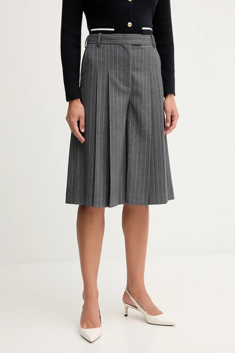 Tommy Hilfiger szorty damskie kolor szary wzorzyste high waist WW0WW48349 - zdjęcie produktu nr 1