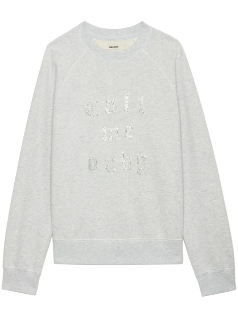 Zadig&Voltaire rhinestone-embellished sweatshirt - Grey - zdjęcie produktu nr 1