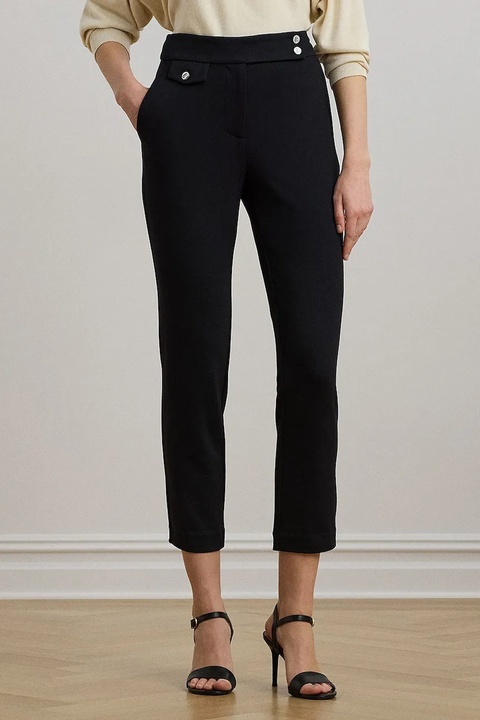 Lauren Ralph Lauren spodnie damskie kolor czarny proste medium waist 200980023 - zdjęcie produktu nr 1