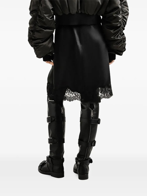 Dolce & Gabbana lace-insert satin skirt - Black - zdjęcie produktu nr 2