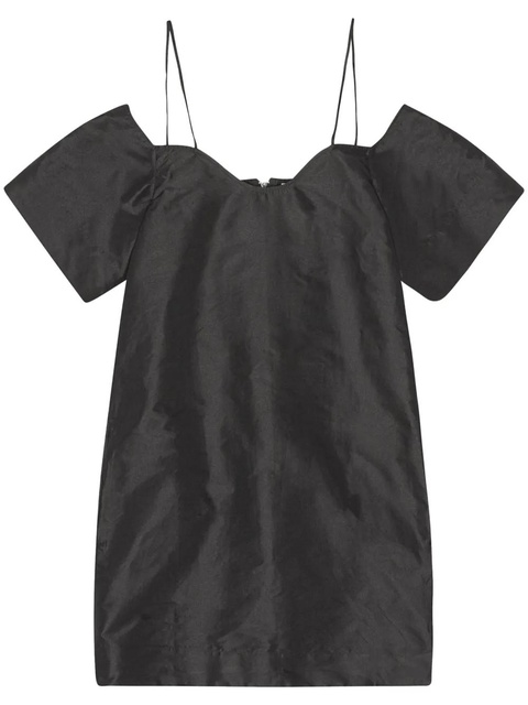 GANNI plain cold-shoulder mini dress - Black - zdjęcie produktu nr 1