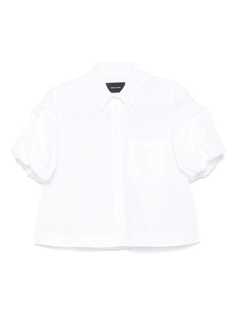 Simone Rocha cropped puff-sleeves shirt - White - zdjęcie produktu nr 1