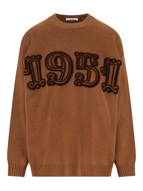 Max Mara embroidered wool sweater - Brown - zdjęcie produktu nr 1