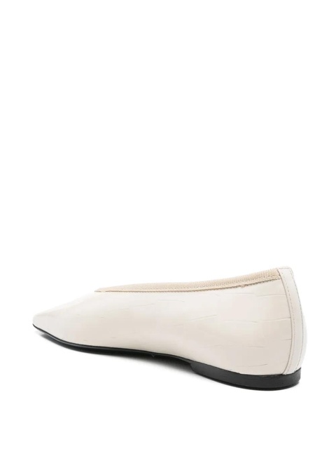 TOTEME crocodile-embossed ballet flats - Neutrals - zdjęcie produktu nr 2