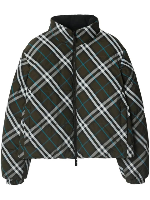 Burberry check reversible jacket - Green - zdjęcie produktu nr 1
