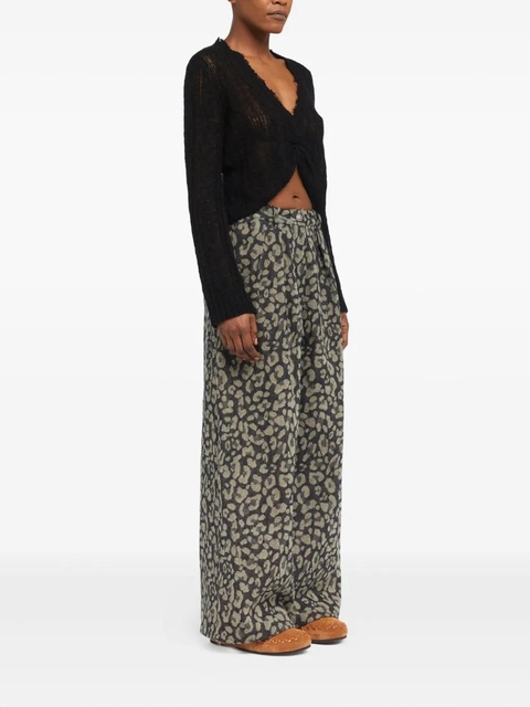 Alanui V-neck frayed-edge sweater - Black - zdjęcie produktu nr 2