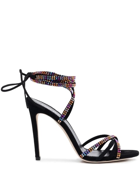 Paris Texas 100mm Nicol lace-up fastening sandals - Black - zdjęcie produktu nr 1