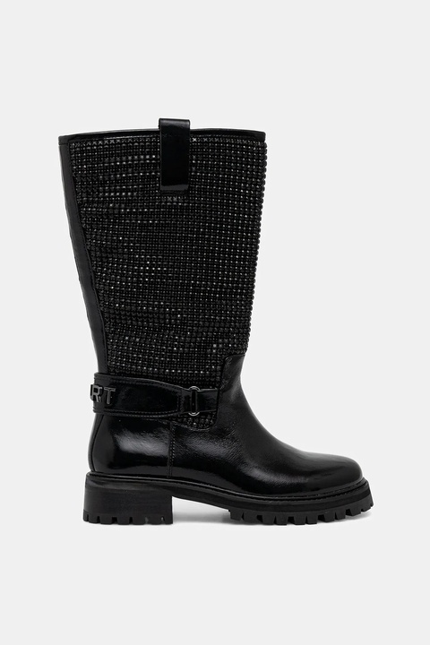Kurt Geiger London botki Kurt Mid Calf Boot damskie kolor czarny na płaskim obcasie 4992800039 - zdjęcie produktu nr 2