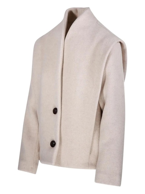 MARANT ÉTOILE Drogo padded-shoulder jacket - Neutrals - zdjęcie produktu nr 2
