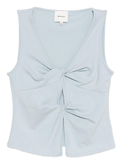 Reformation Tefi knit top - Blue - zdjęcie produktu nr 1