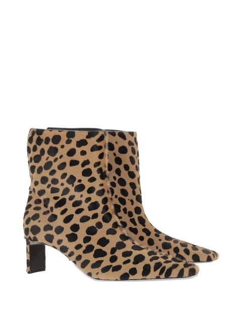 KHAITE 55mm leopard-print ankle boots - Brown - zdjęcie produktu nr 1