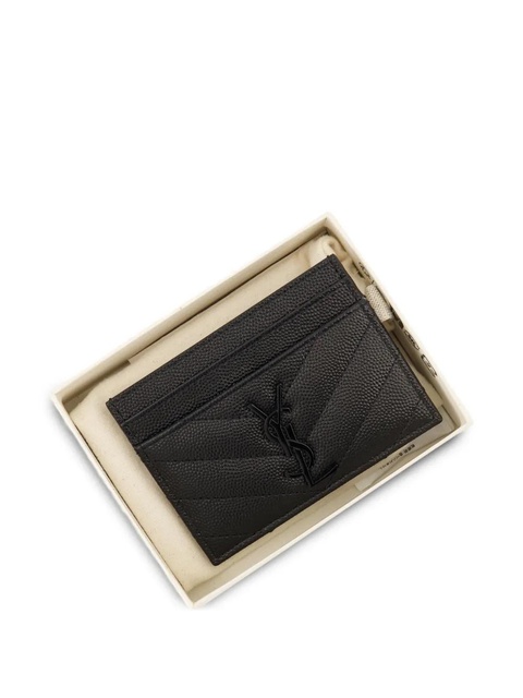 Saint Laurent Cassandre logo card holder - Black - zdjęcie produktu nr 2