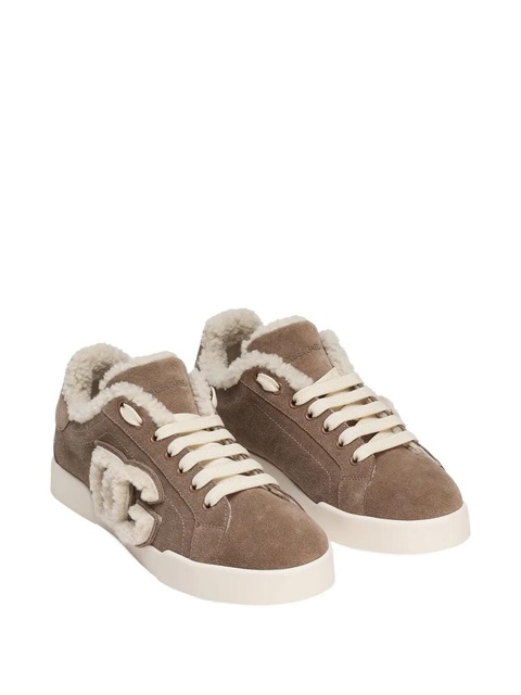 Dolce & Gabbana Portofino suede sneakers - Neutrals - zdjęcie produktu nr 2