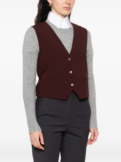 Maje button-fastening sleeveless vest - Red - zdjęcie produktu nr 2