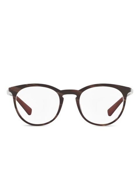 Dolce & Gabbana striped full-rim eyeglasses - Brown - zdjęcie produktu nr 1