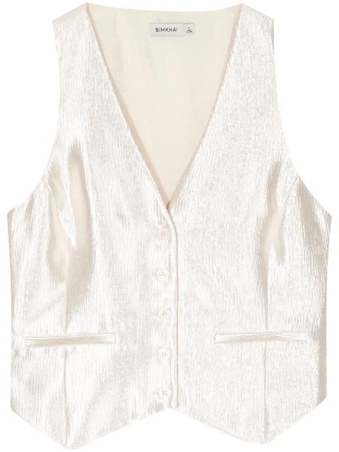 Simkhai Deb satin vest - Gold - zdjęcie produktu nr 1