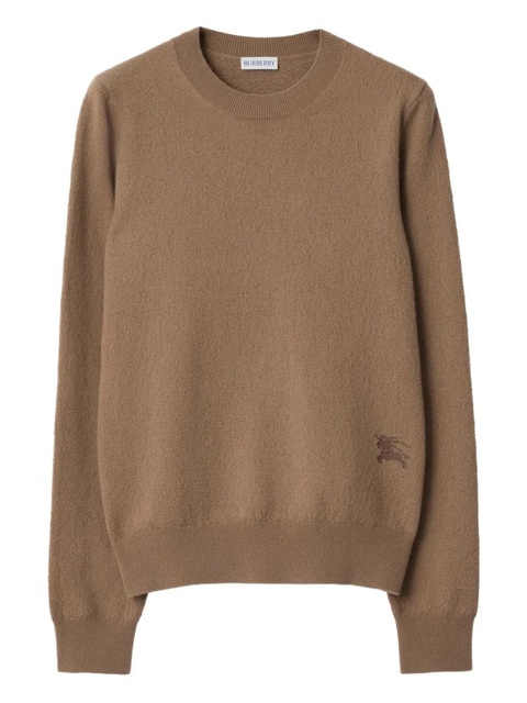 Burberry crew-neck equestrian-logo sweater - Brown - zdjęcie produktu nr 1