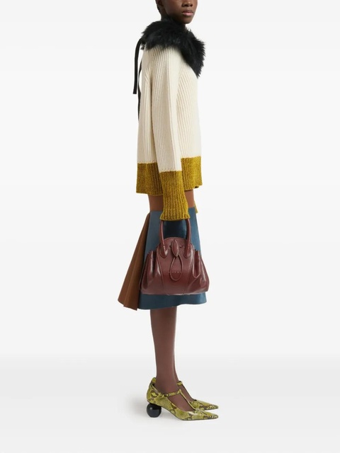 Marni tubular handles tulipea shoulder bag - Brown - zdjęcie produktu nr 2