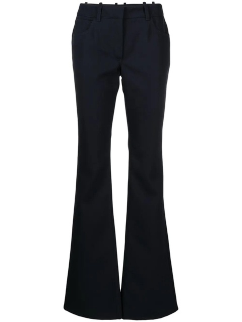 Off-White virgin wool flared trousers - Blue - zdjęcie produktu nr 1