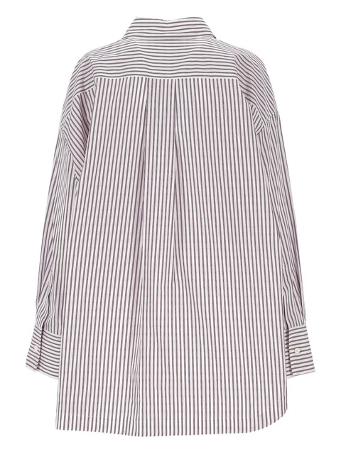 The Attico Diana striped cotton shirt - White - zdjęcie produktu nr 2