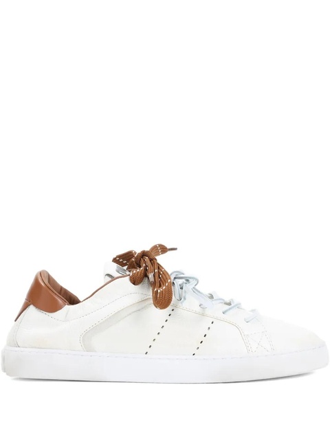 Miu Miu leather lace-up sneakers - White - zdjęcie produktu nr 1