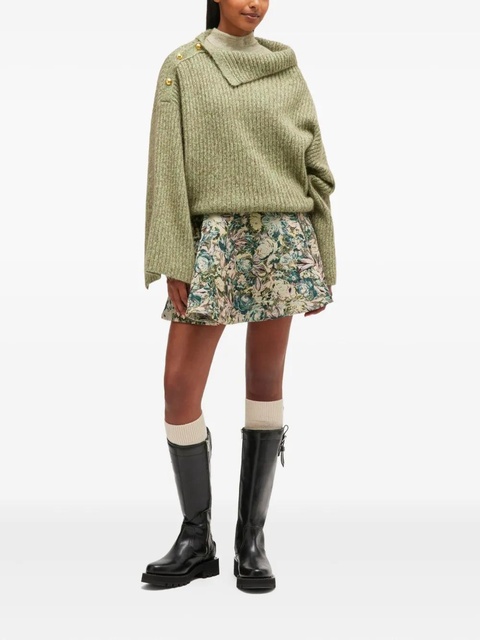 GANNI brushed sweater - Green - zdjęcie produktu nr 2