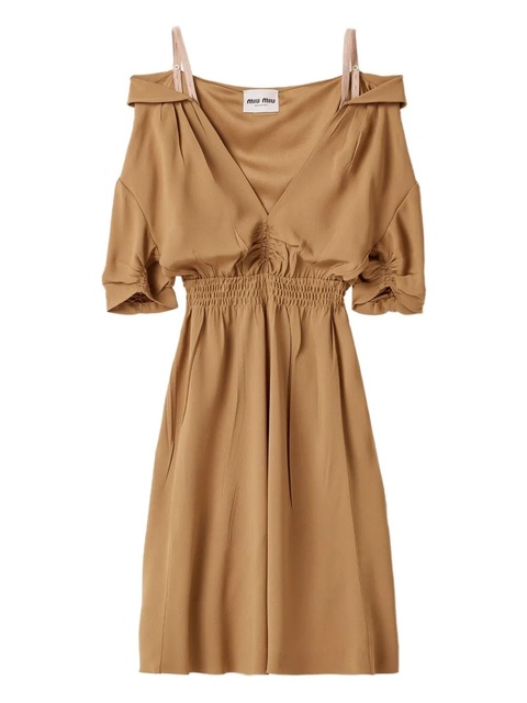 Miu Miu Sablé dress - Brown - zdjęcie produktu nr 1
