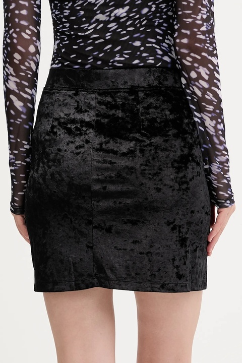 Karl Lagerfeld Jeans spódnica welurowa kolor czarny mini prosta A4W12003 - zdjęcie produktu nr 2