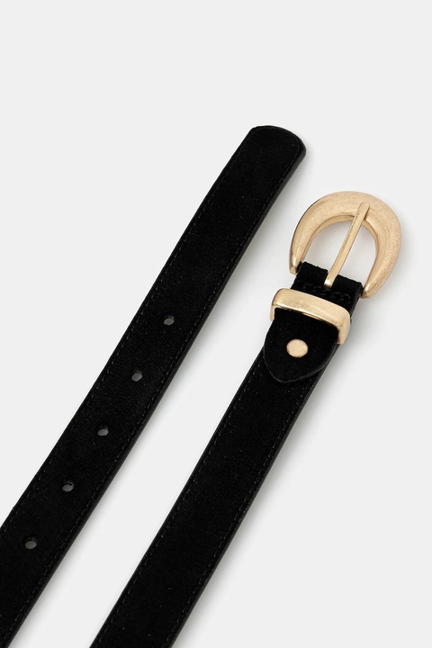 Answear.LAB pasek zamszowy damski kolor czarny - zdjęcie produktu nr 2