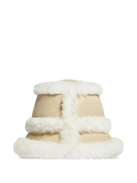 Moncler Grenoble shearling-trimmed bucket hat - Neutrals - zdjęcie produktu nr 2