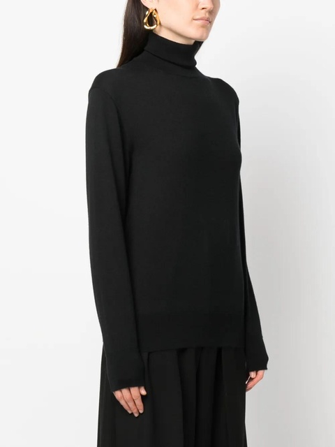 The Row roll-neck wool-blend jumper - Black - zdjęcie produktu nr 2