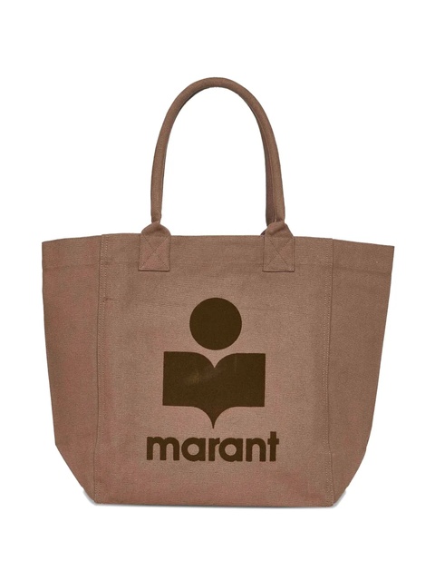 ISABEL MARANT medium logo-print tote bag - 67KI Green - zdjęcie produktu nr 2
