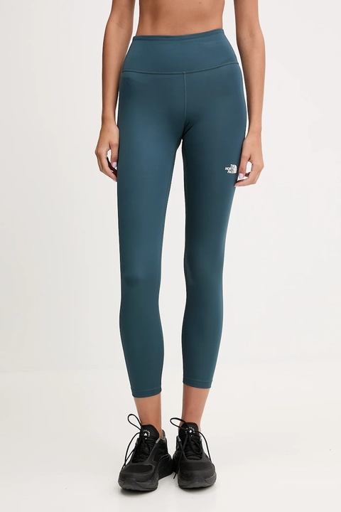 The North Face legginsy sportowe Flex 25In damskie kolor turkusowy gładkie NF0A8EJEBSA1 - zdjęcie produktu nr 1