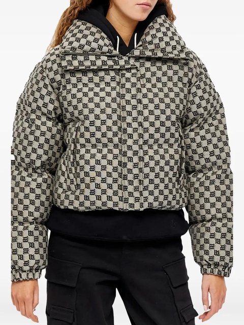 MISBHV monogram-jacquard puffer jacket - Neutrals - zdjęcie produktu nr 2