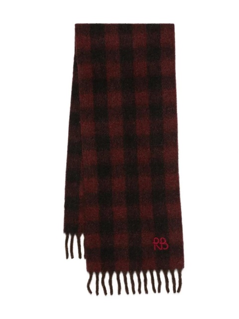Ruslan Baginskiy check-print scarf - Black - zdjęcie produktu nr 1